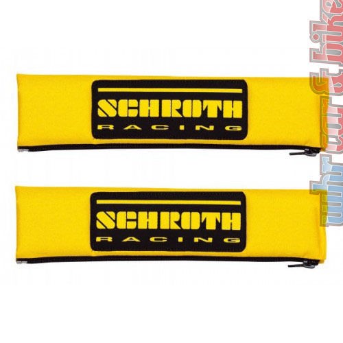 2x Schroth Gurtpolster Racing 2 Zoll 50mm Gurtschoner gelb