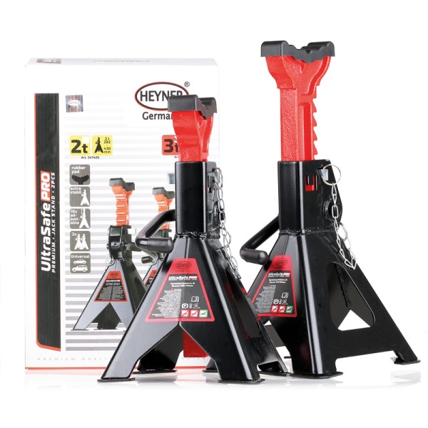 Unterstellbock Sützbock Set 3t Heyner UltraSafe Pro + verstärkten Gummiauflagen