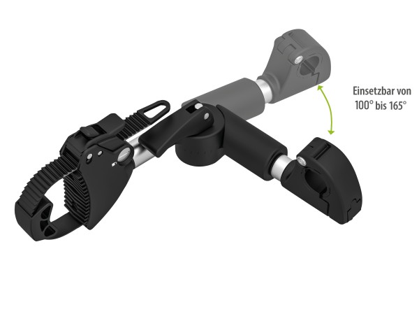 Eufab Rahmenhalter verstellbar kurz Ø 25+30mm abschließbar für Fahrradträger