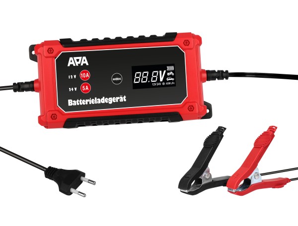 intelligentes Batterieladegerät 10A 12V 24V APA 6-180Ah LiFePo4 Nass AGM Gel