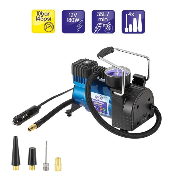 12V Auto Kompressor 180W alca® AeroPressor 35L 10bar mit Präzisions-Manometer