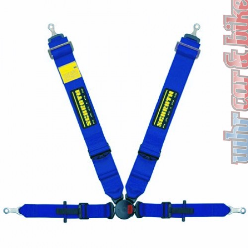 Schroth Profi II-FE asm 4-Punkt Gurt Sportgurt blau rechts Ausklinkbeschläge
