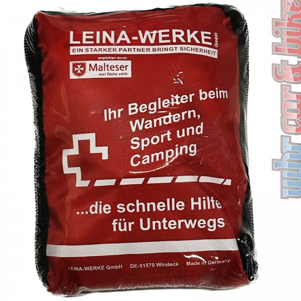 Leina Mini Verbandstasche rot für Wandern, Camping, Sport MHD 07/2027