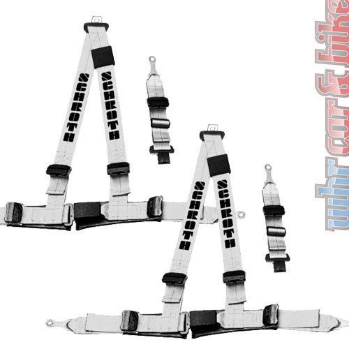 2 Stück SCHROTH Gurt Rallye 3 ASM silber Statik Hosenträgergurt links & rechts