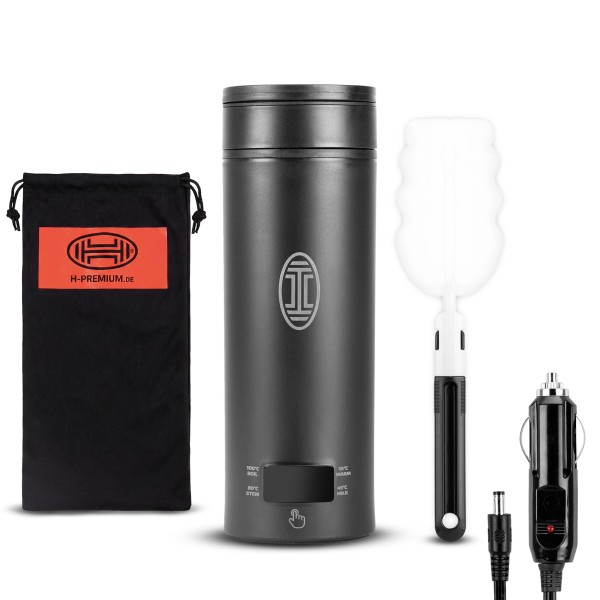 12V Wasserkocher ThermoCup Pro 450ml Heyner Premium 4 Heizfunktionen mit Display