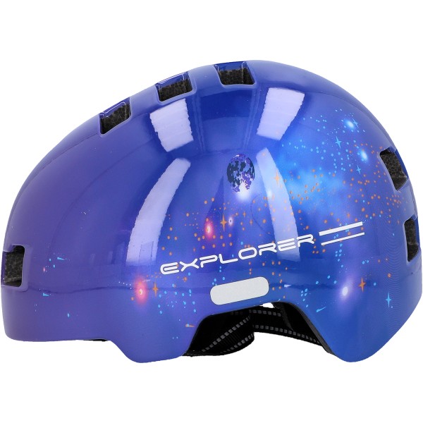 Fischer Kinder Fahrradhelm mit LED Rücklicht PLUS+ BMX Explorer S/M 54-58cm