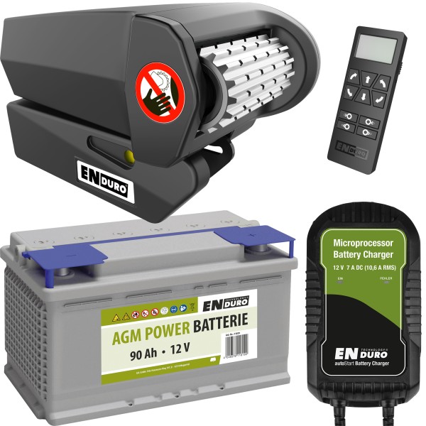 Enduro EM313A Set Anhänger & Wohnwagen-Rangierhilfe Caravan inkl. AGM Batterie