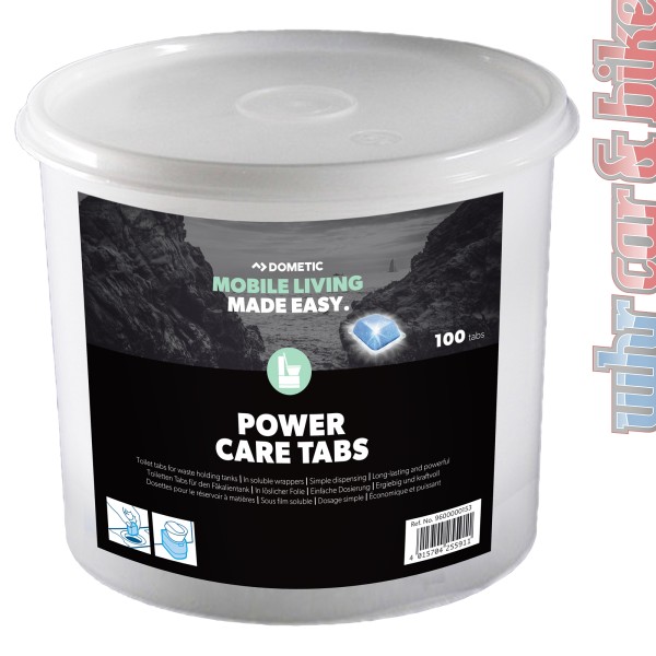 Dometic Waeco PowerCare Tabs 100 Stk. WC Camping Toiletten Zusatz geruchsbindend