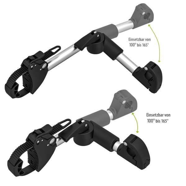 Eufab Rahmenhalter verstellbar kurz + lang 27cm + 40cm Ø 25+30mm abschließbar