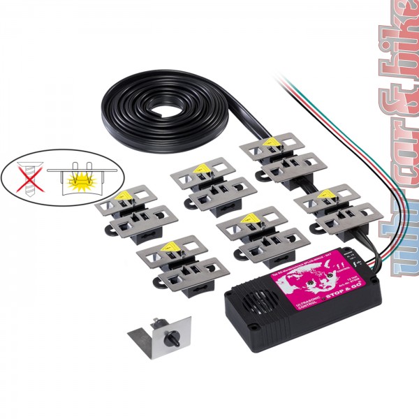 Hochspannung Ultraschall Marderabwehrgerät 07508 12V Stop&Go 6 Plus-Minus SKT