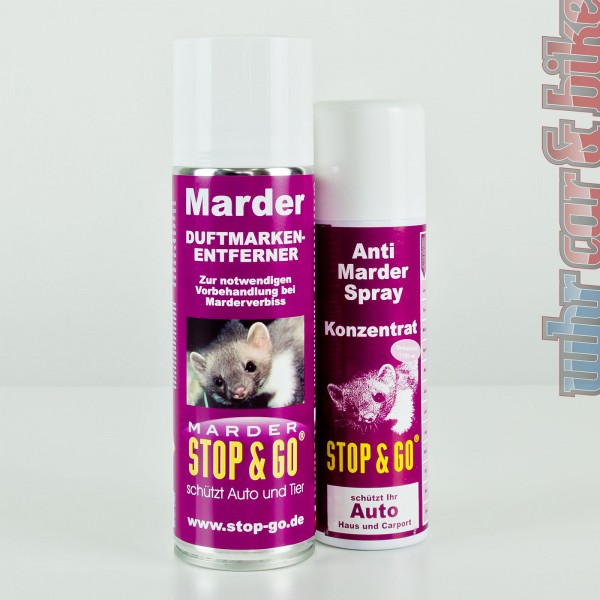 Stop&Go Marder-Duftmarken-Entferner Marderschutz & Marder Abwehrspray im  Set, Marderabwehr