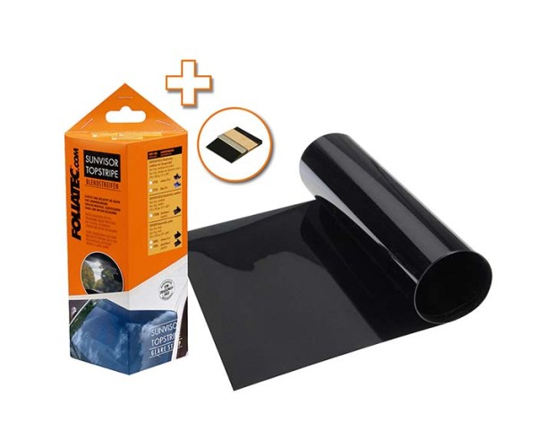 Foliatec Sonnenblendstreifen Tönung schwarz Sonnenschutz Topstripe 15x152cm