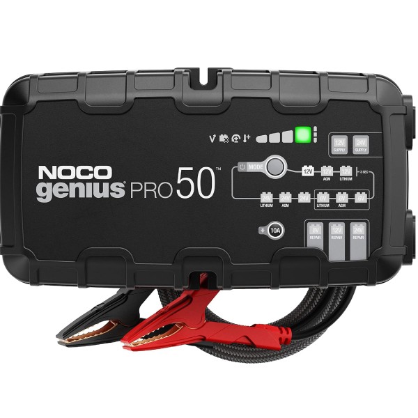 Automatik Batterieladegerät 50A NOCO GeniusPro50 6V 12V 24V 2000Ah inkl Eva Case