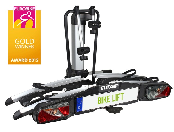 Fahrradträger Heckträger Eufab BIKE LIFT für 2 Fahrräder Liftfunktion klappbar