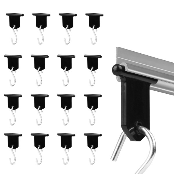 Calima Markisenhaken Kederschiene schwarz 16-tlg für Wohnwagen oder Wohnmobil