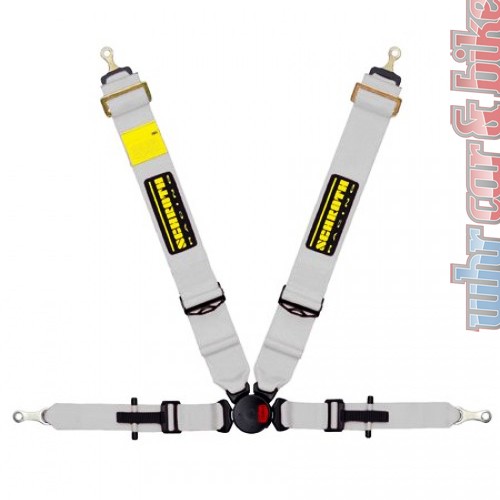 Schroth Profi II-FE asm 4-Punkt Gurt Sportgurt silber rechts Schraubbeschläge