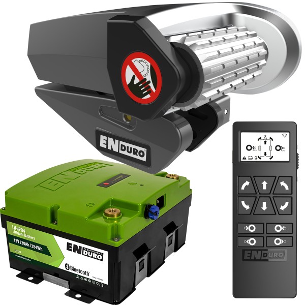 Rangierhilfe Enduro EM315 + AGM Batterie für Anhänger Caravan Wohnwagen 2100kg