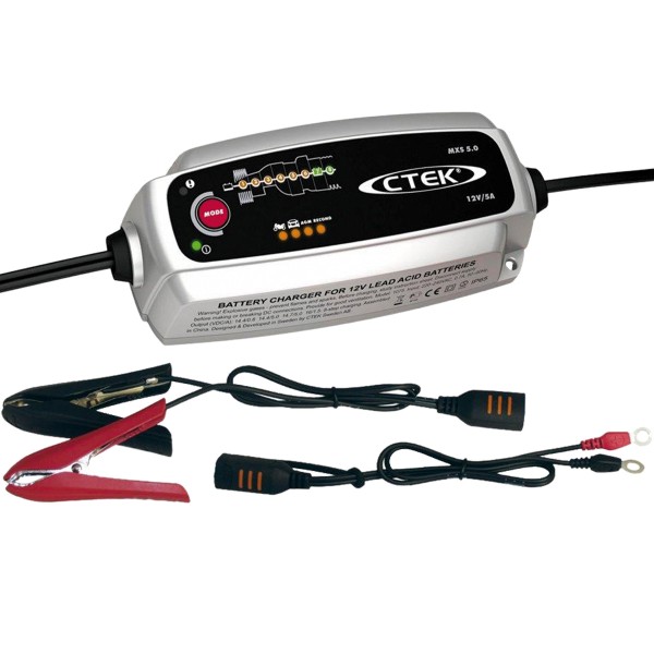 CTEK Batterieladegerät MXS 5.0 Power Kit 12V 5A + Powerbank + Indicator Eyelet