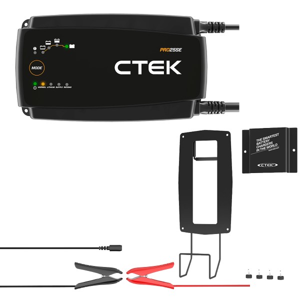 Automatik Batterieladegerät 12V 25A CTEK Pro25SE EU mit Wandhalter und 6m Kabel