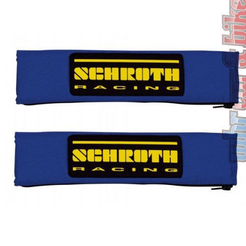 2x Schroth Gurtpolster Racing 2 Zoll 50mm Gurtschoner blau - gelb