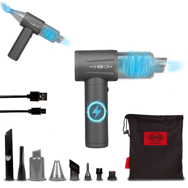 Akku Auto Staubsauger 12V Heyner Premium VacuDuster Pro 2in1 90W 6.000 Pa