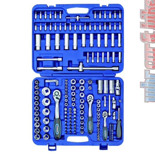 Kunzer Ratschenkasten Knarrenkasten Steckschlüssel-Satz 172-teilig 1/4 3/8 1/2