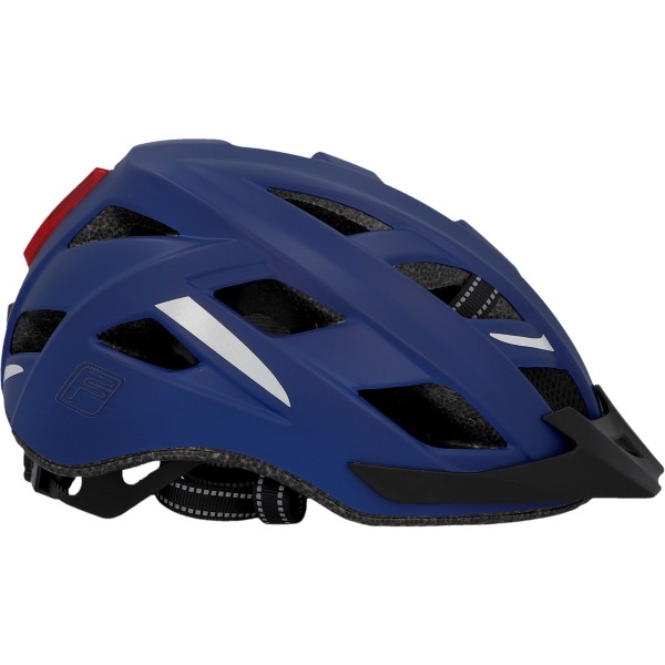 Fischer Fahrradhelm Urban Plus Boston S/M matt blau 52-59cm inkl. Rücklicht