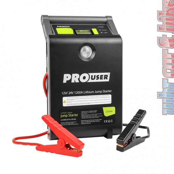 ProUser LI1200A Lithium Power Pack Starthilfe 12V 24V 30.000mAh Jump Starter