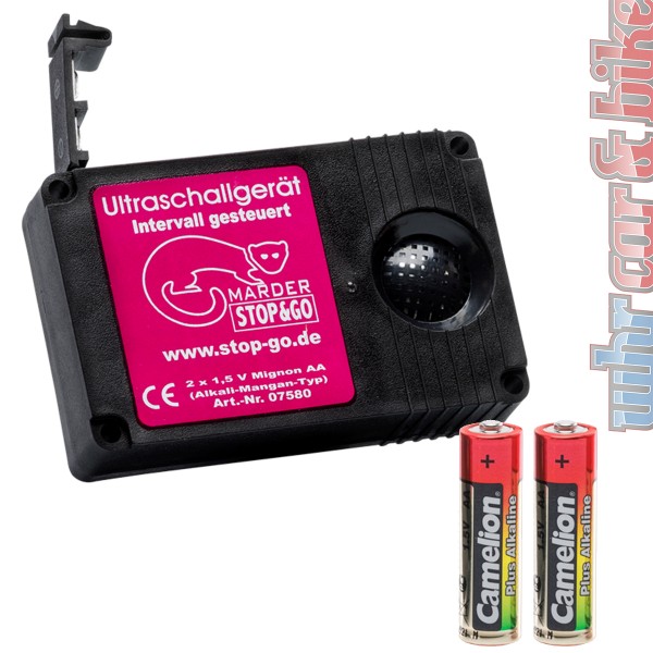 Ultraschall Marderabwehrgerät Stop&Go Batterie 07580 Marderschutz Piezo