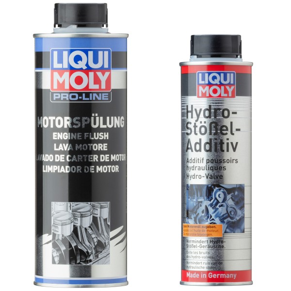 Liqui Moly Motorspülung + Hydrostößel Additiv Motorreiniger 1009 + 2427