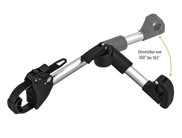 Eufab Rahmenhalter verstellbar lang Ø 25+30mm abschließbar für Fahrradträger
