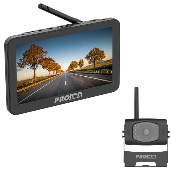Digital Rückfahrkamera ProUser DRC7040 12V Funk Kamerasystem 7" Farb-LCD