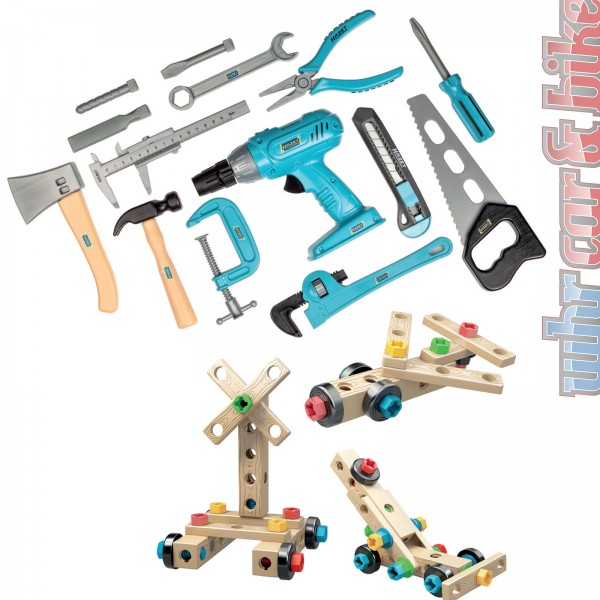 Hazet Kinder Werkzeugsatz 61-teilig Spielzeug + Akkuschrauber + Bauklötze uvm