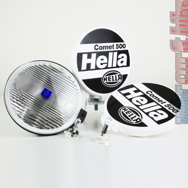 Hella Nebelscheinwerfer Set Comet 500 12V 55W H3 Scheinwerfer 163mm + Kappen