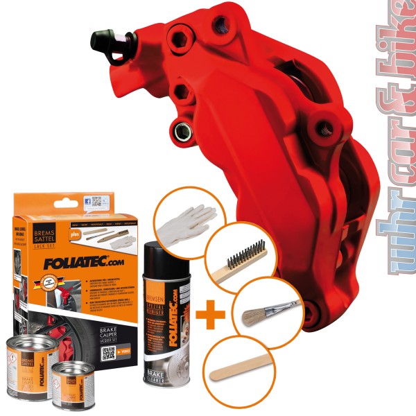 Foliatec 2175 Bremssattel Lack Set matt rosso rot racing red hitzebeständig