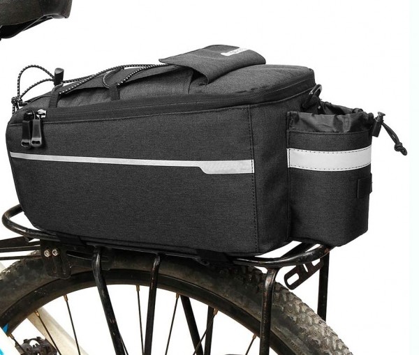 Fahrrad Kühltasche Gepäckträgertasche 10L schwarz Getränkehalter Schultergurt