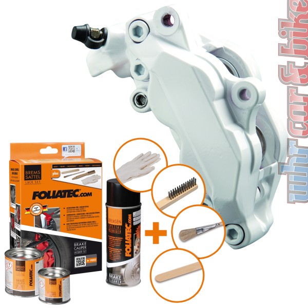 Foliatec 2168 Bremssattel Lack Set pure white weiß 7-tlg hitzebeständig