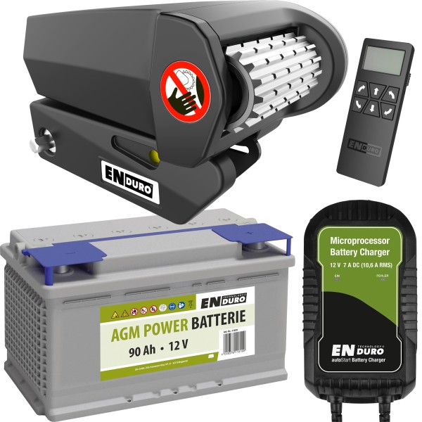 Anhänger Rangierhilfe Enduro EM313 inkl. AGM Batterie + Ladegerät vollautomatisch