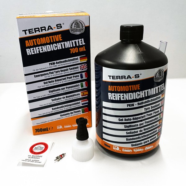 Terra-S Reifendichtmittel 700ml Nachfüllflasche Audi Skoda VW MHD 12/2027, Pannenhilfe, Zubehör