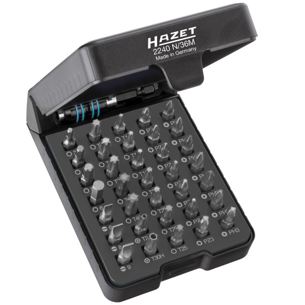 Hazet Profi Bit Box Sortiment 36tlg. 1/4" 6,3mm + Bithalter