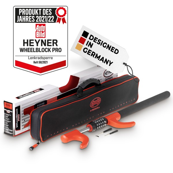 Lenkradsperre Lenkradkralle Heyner KFZ WheelBlock Compact Premium Zahlenschloss